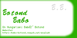 botond babo business card